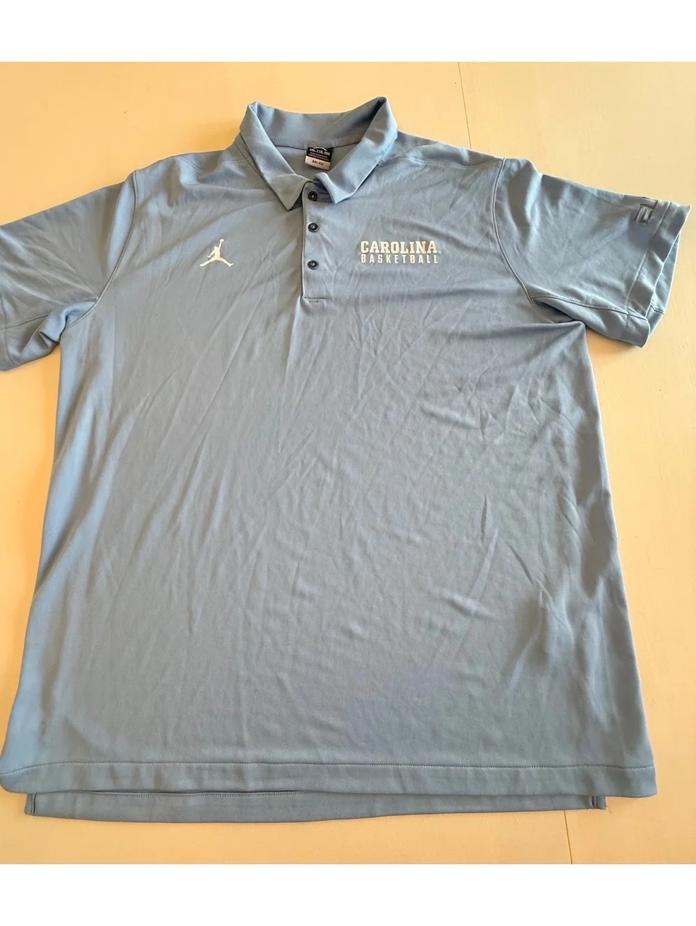 Jordan Carolina Basketball Light Blue Dri-Fit Polo Shirt XXL